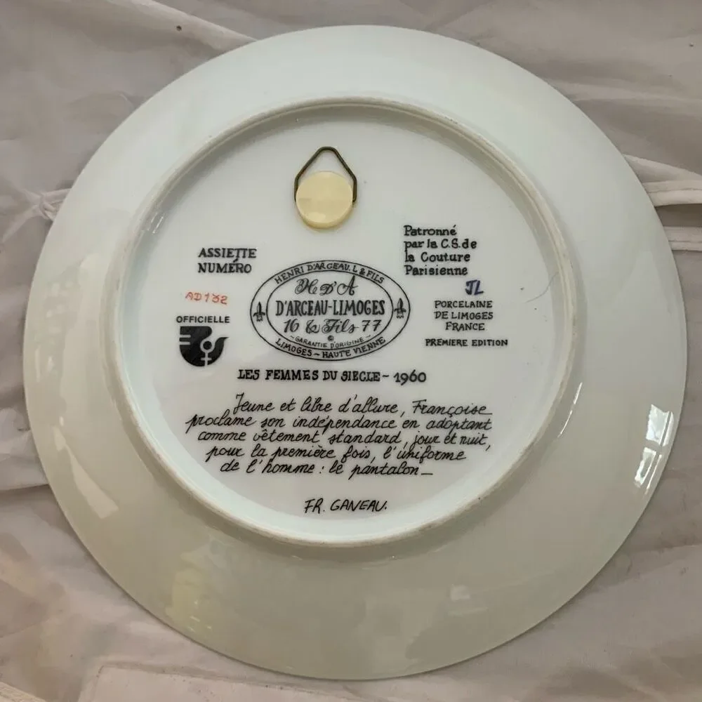 Francoise En Pantalon 1960 Collector Plate The Independent Woman